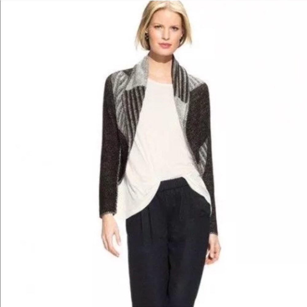 • Cabi • 483 Patchwork Open Cardigan Black Small